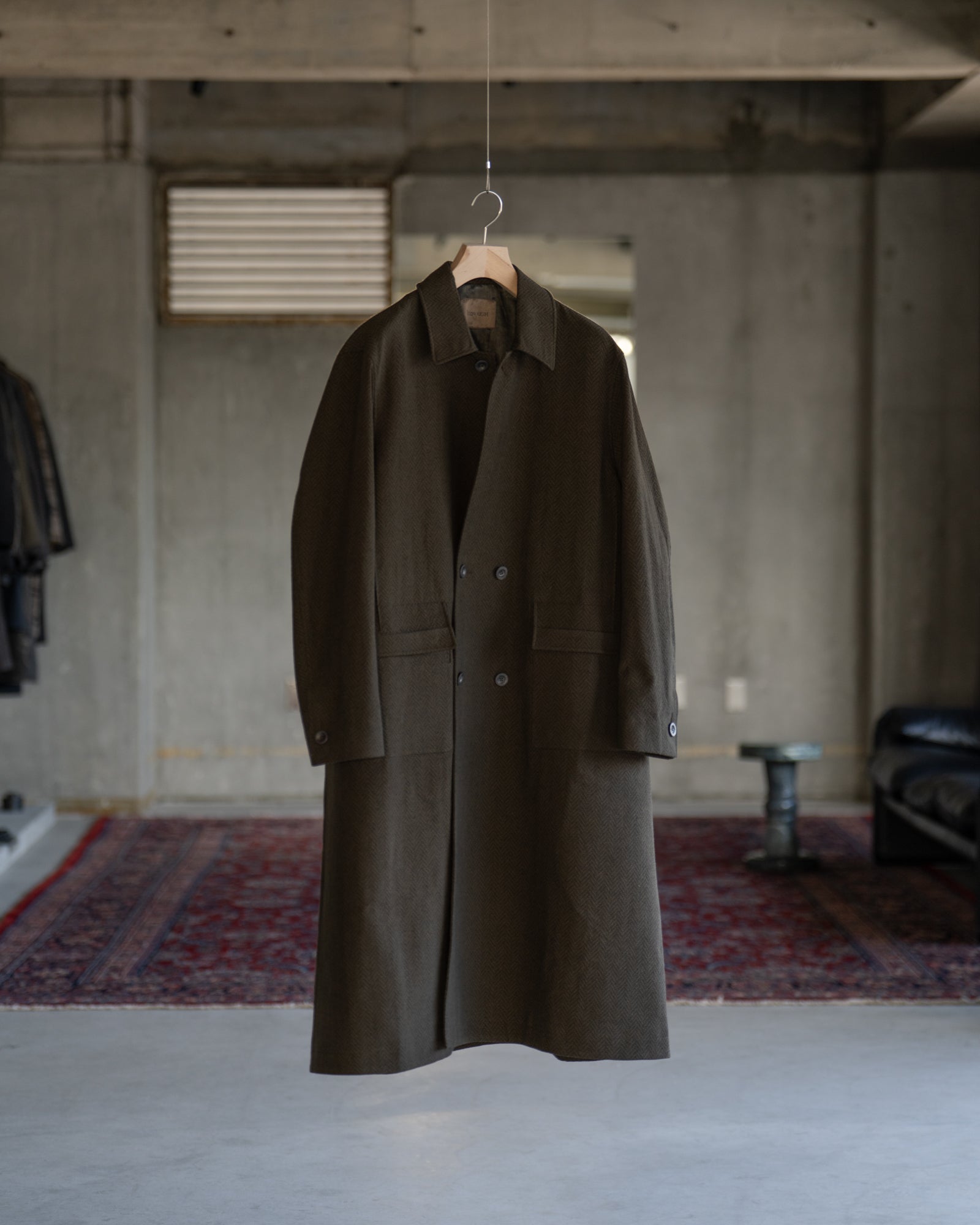 Bias Closure Double Breasted Coat