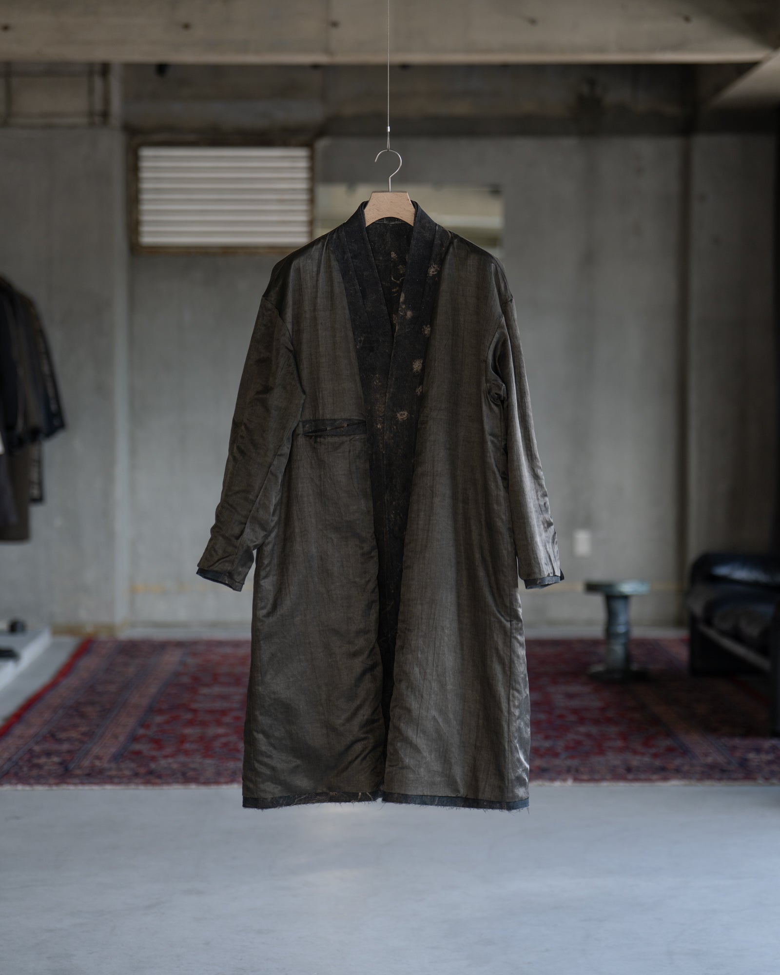 Oversized Collarless Coat