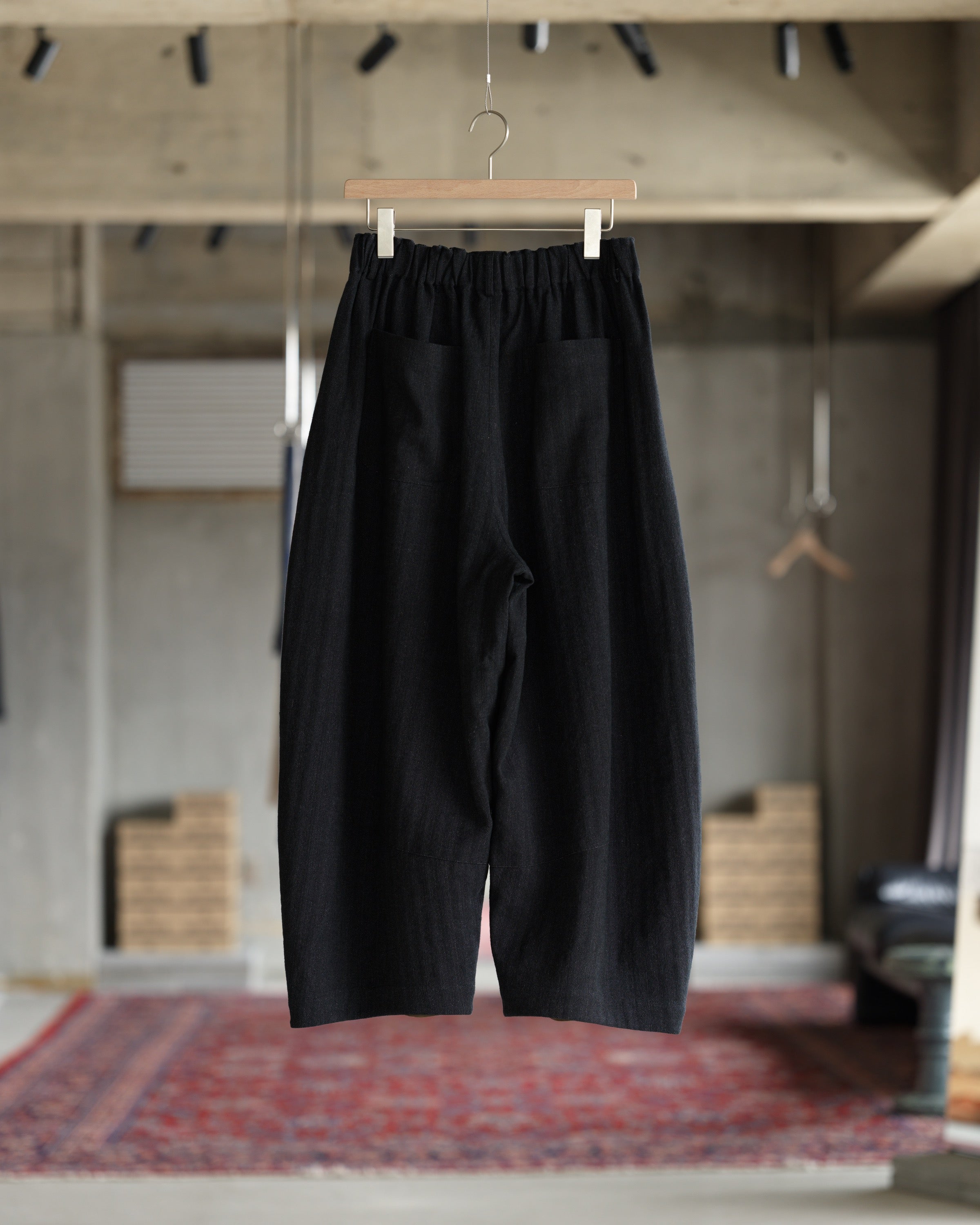 Cocoon Pant - Black Herringbone