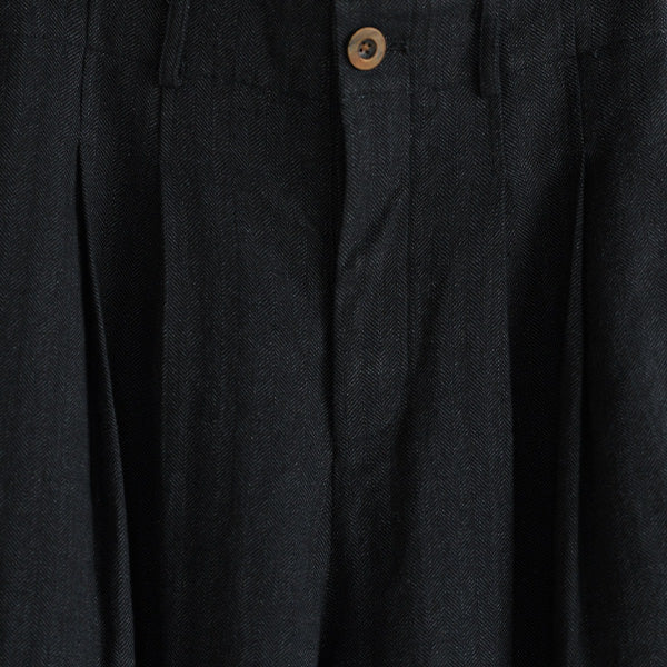 Cocoon Pant - Black Herringbone