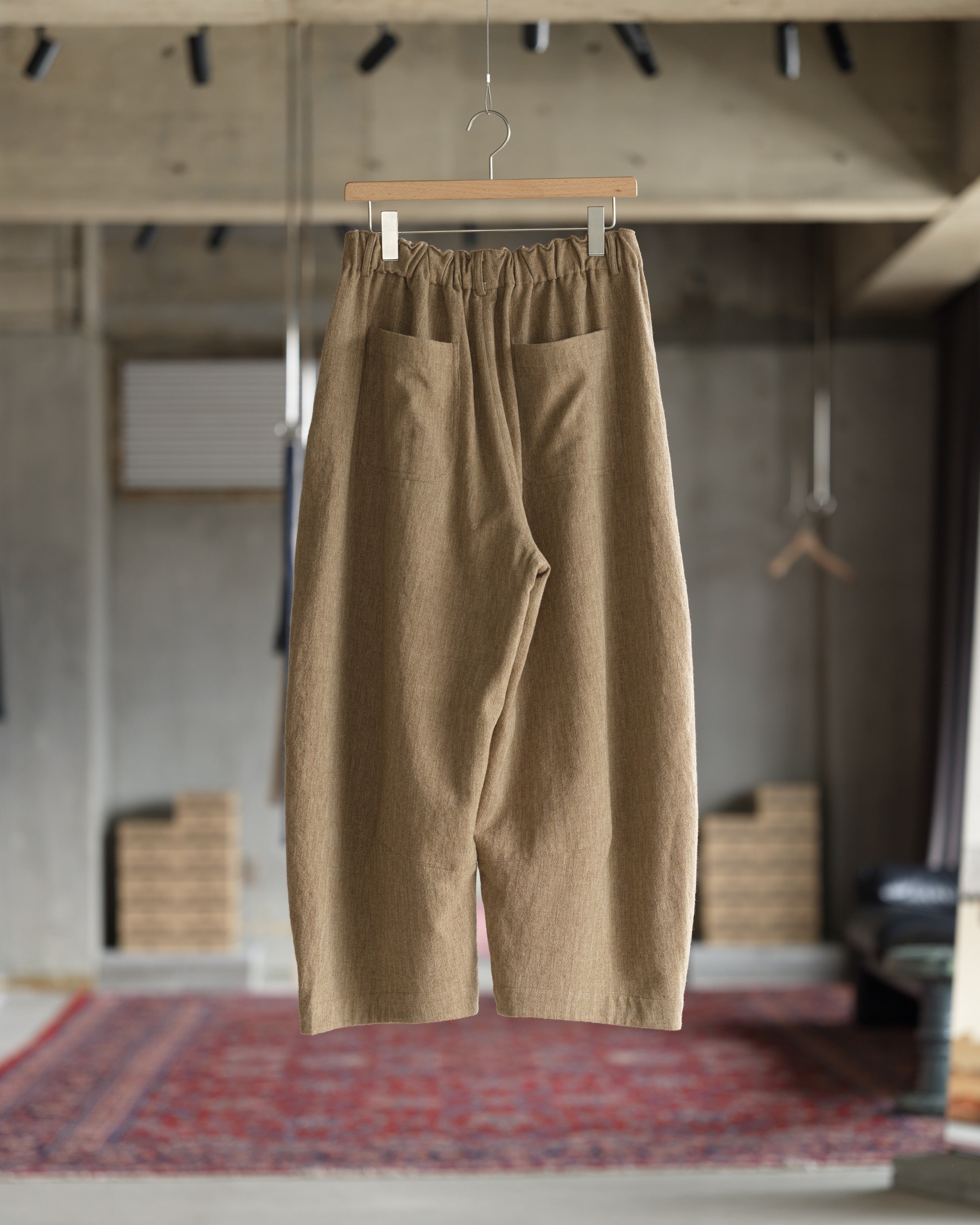 Cocoon Pant - Ecru Herringbone