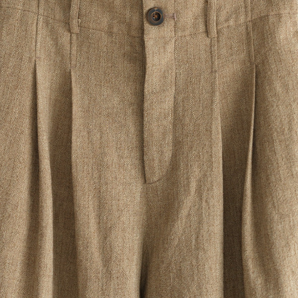 Cocoon Pant - Ecru Herringbone