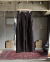 Cocoon Pant - Raisin Dobby Stripe Herringbone