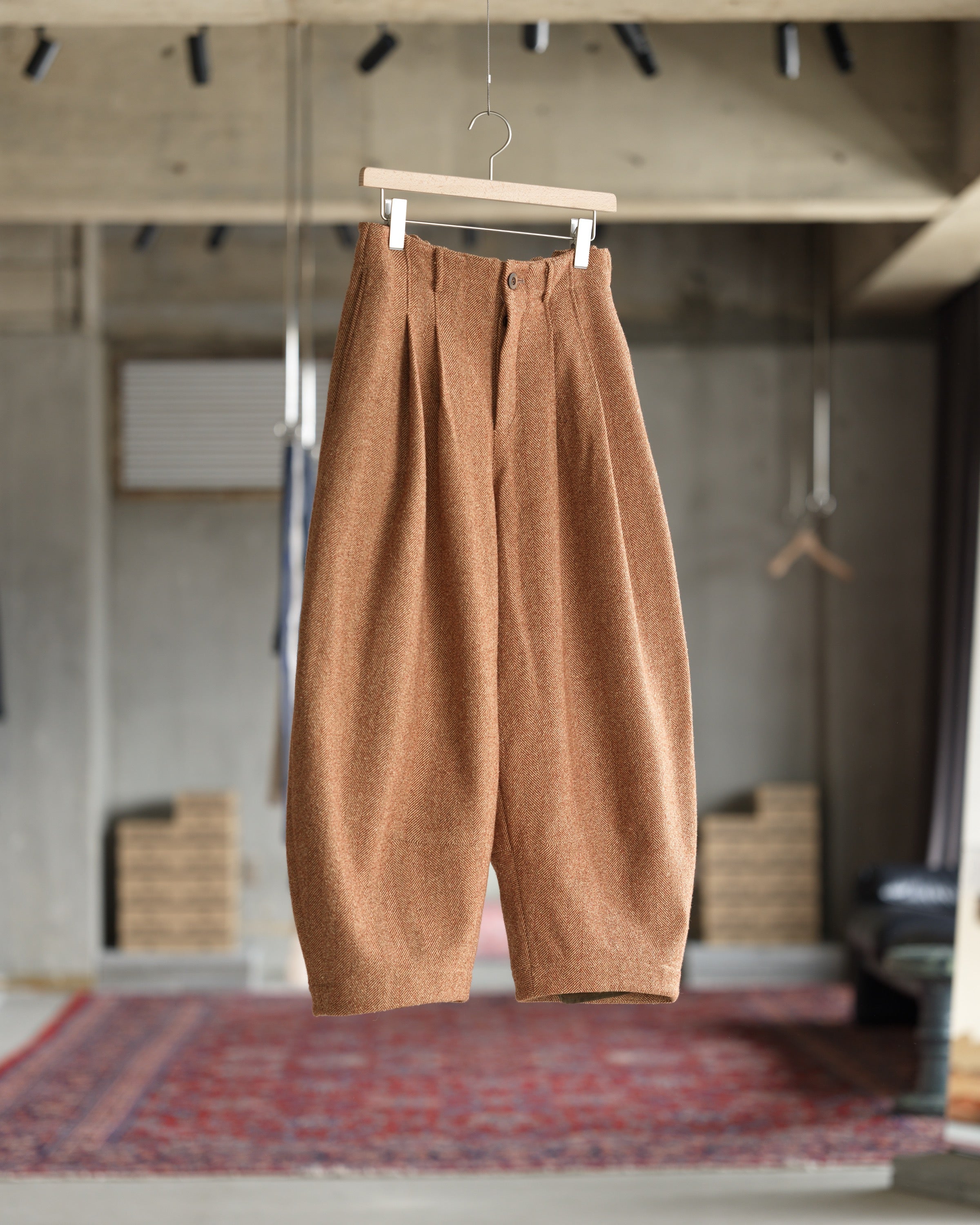 Cocoon Pant - Spice Herringbone