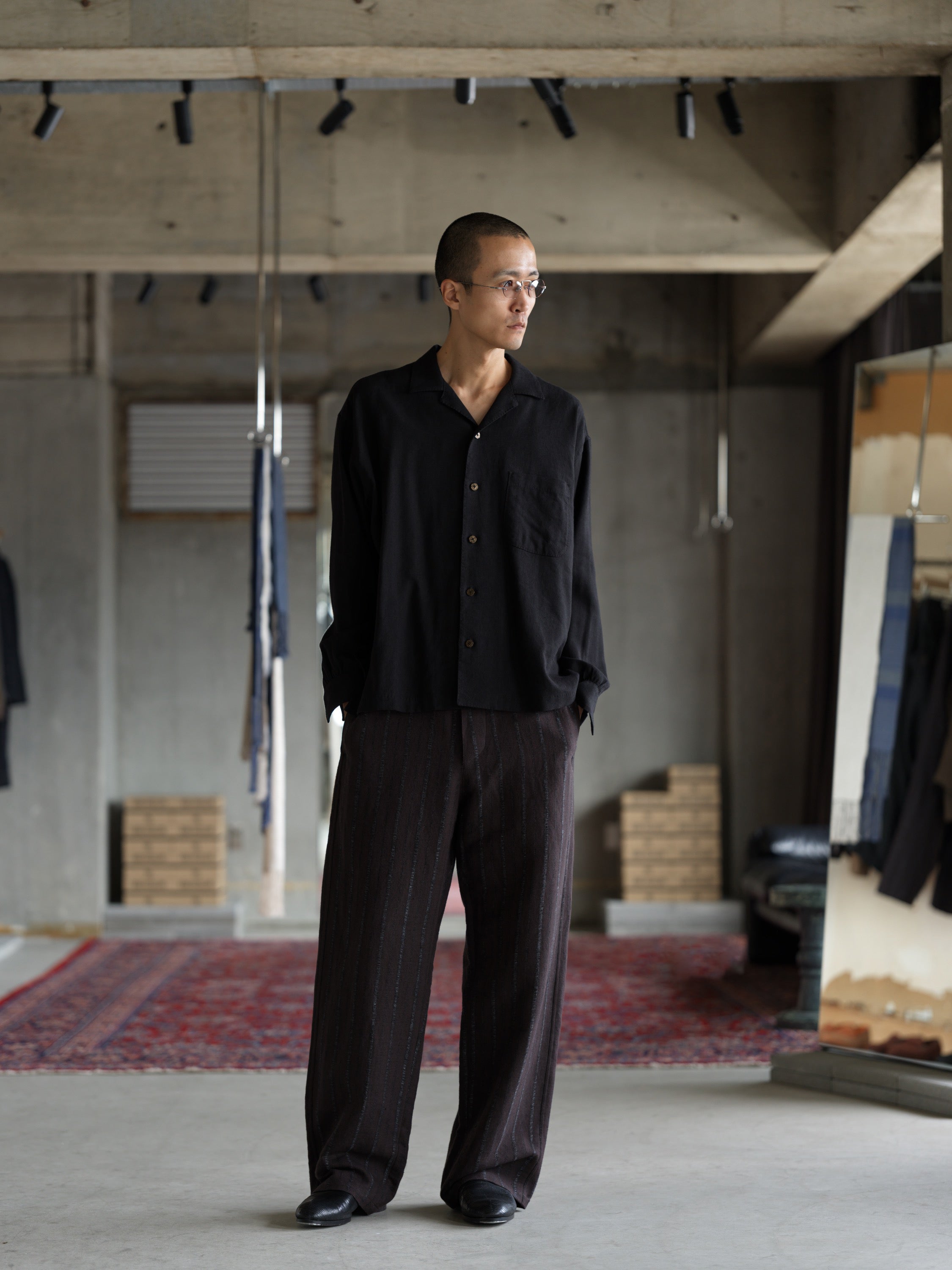 Drill Pant - Raisin Dobby Stripe Herringbone