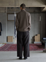 High Neck Sweater - Flecked Light Brown