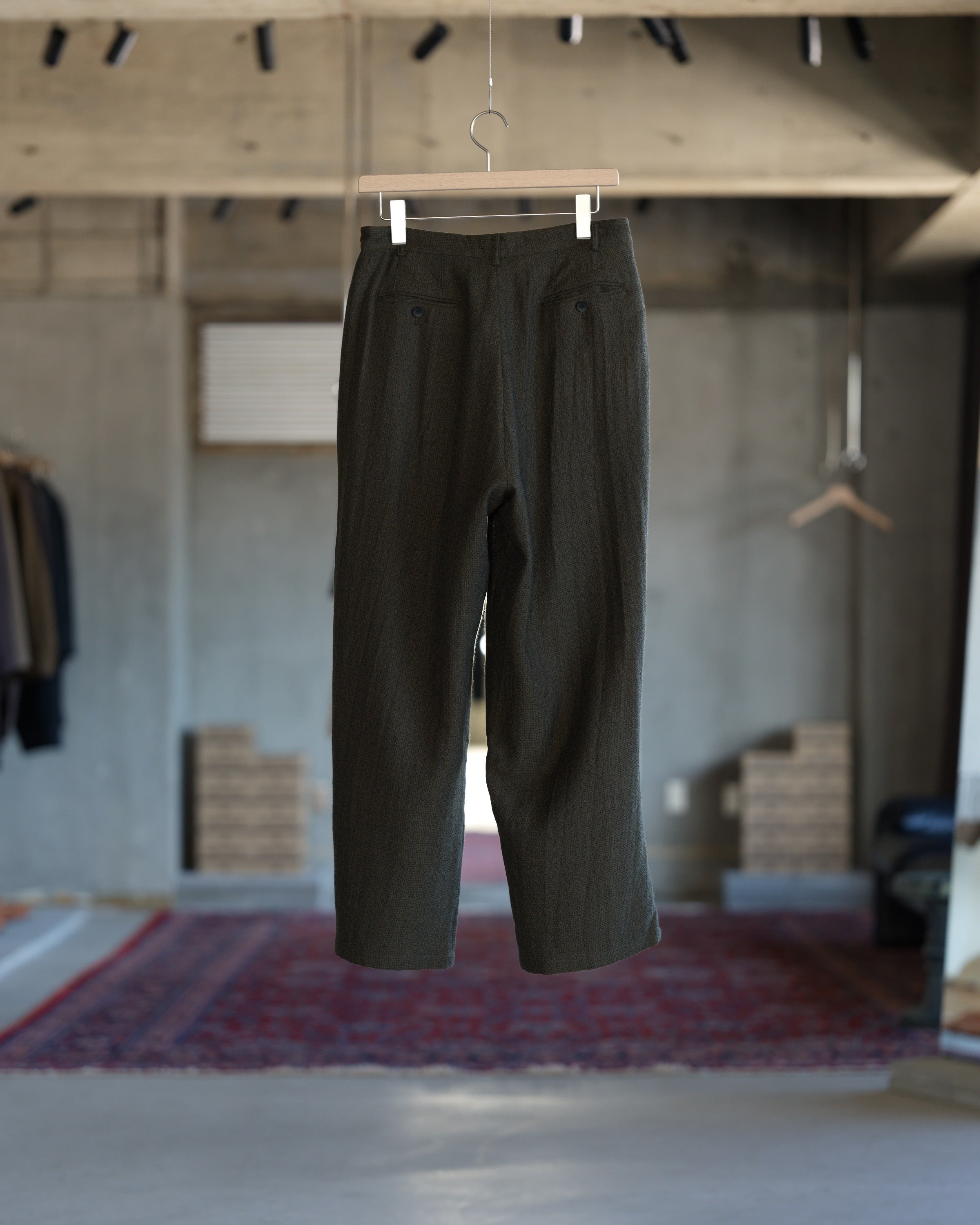 Triple Pleated Pant - Olive
