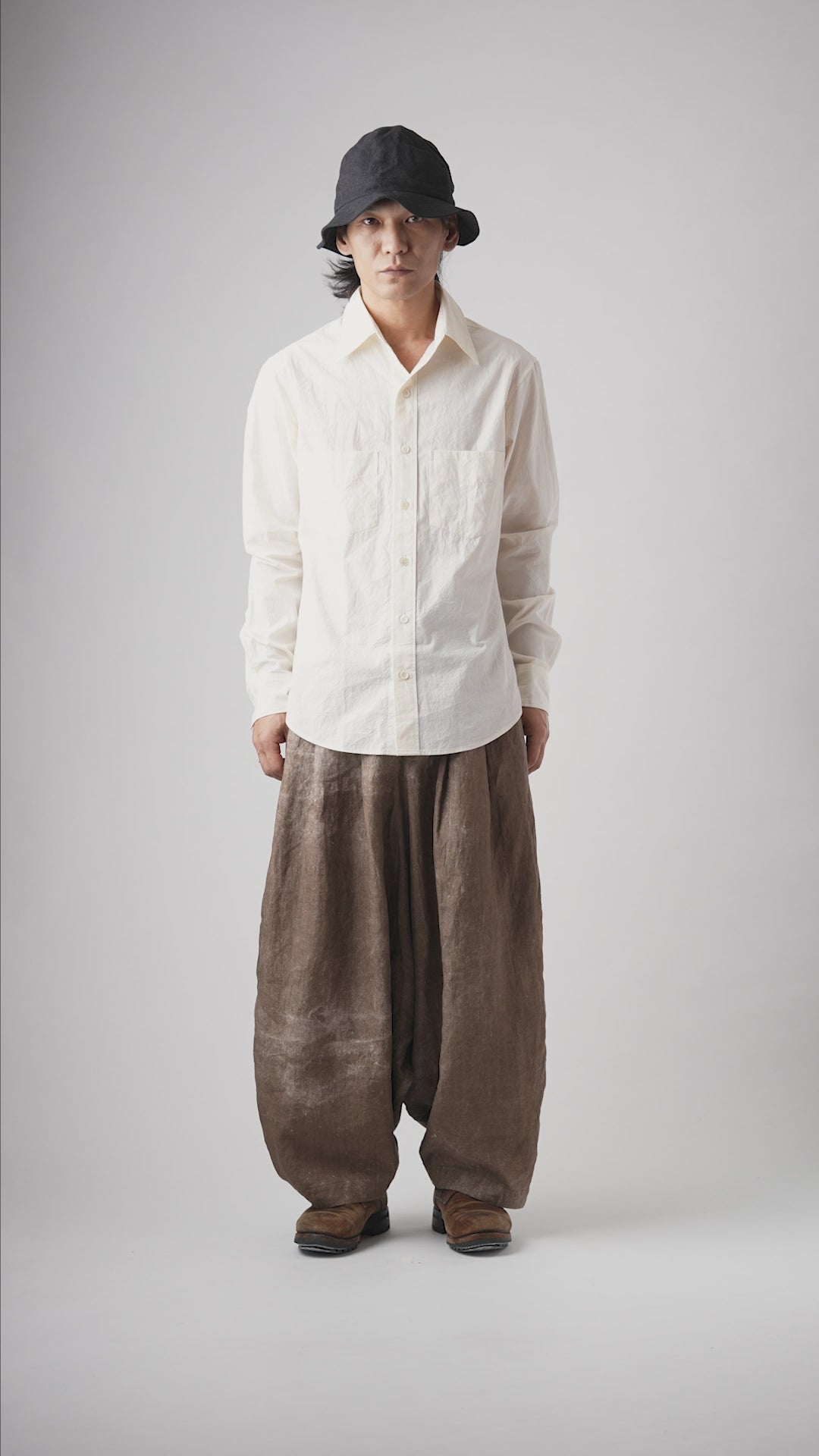 Cocoon Shaped Drop Crotch Pants【SS24 Pre-order】