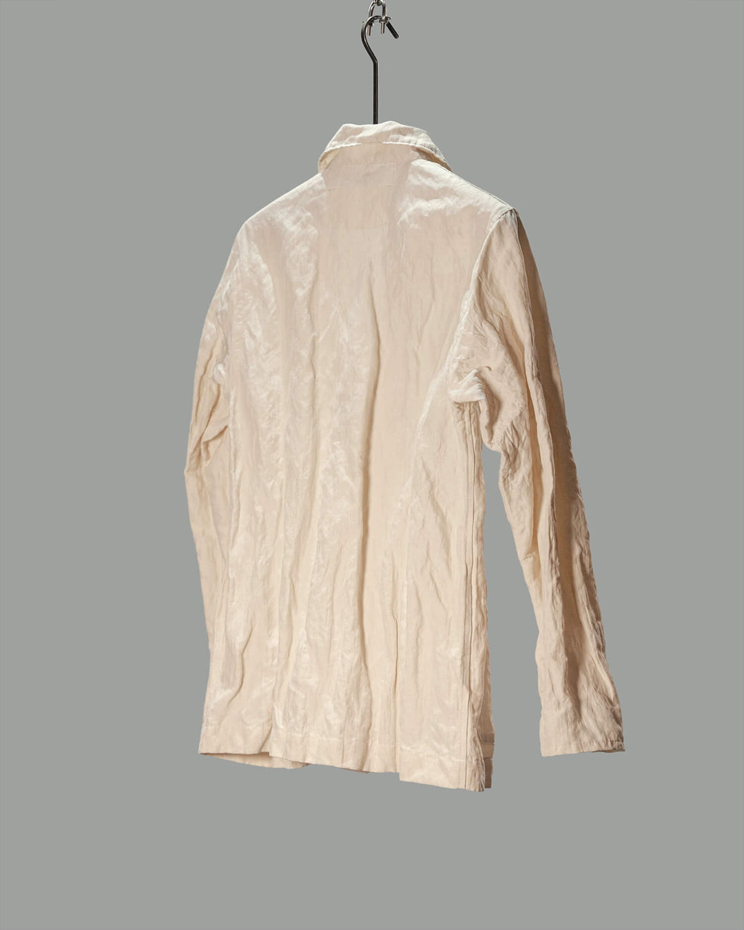 Metal Cotton Blend Pleated Jacket